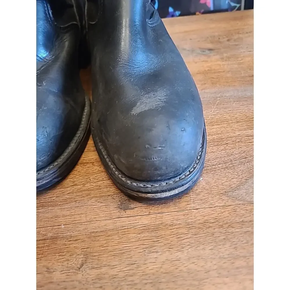 Vintage CHIPPEWA Steel-Toe Engineer Boots with Vibram Soles, Size 8D - Picture 4 of 16